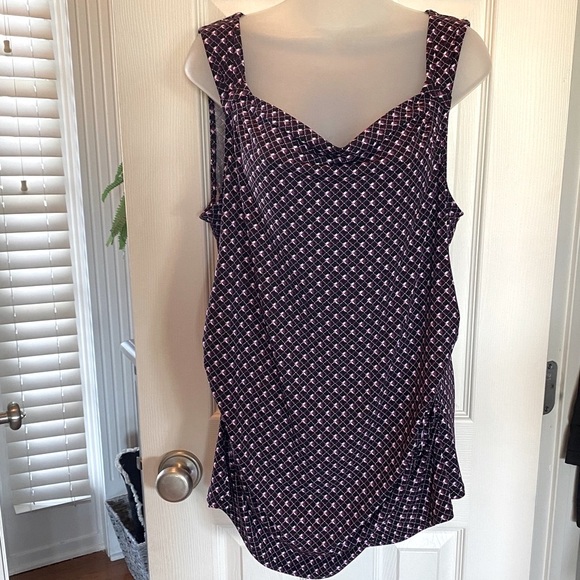 White House Black Market Tops - WHBM purple and black super soft tank top! Size XL